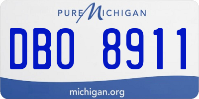 MI license plate DBO8911