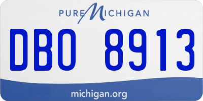MI license plate DBO8913