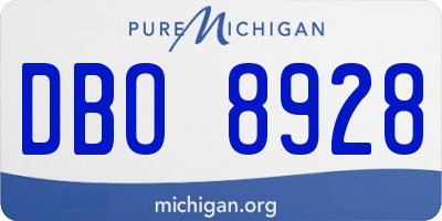 MI license plate DBO8928
