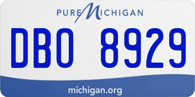 MI license plate DBO8929