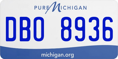 MI license plate DBO8936