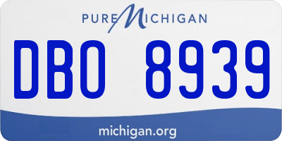 MI license plate DBO8939