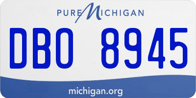 MI license plate DBO8945