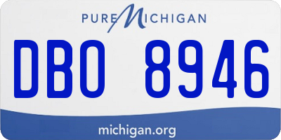 MI license plate DBO8946