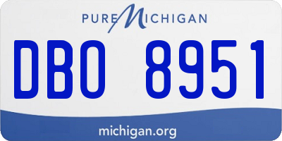 MI license plate DBO8951