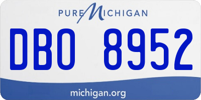 MI license plate DBO8952