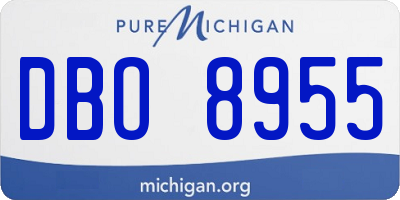 MI license plate DBO8955