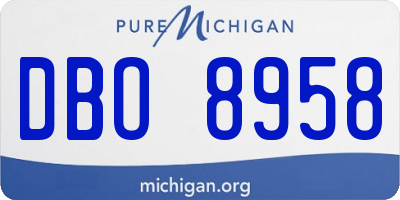 MI license plate DBO8958