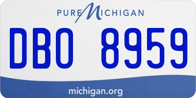 MI license plate DBO8959