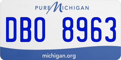 MI license plate DBO8963