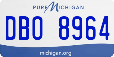 MI license plate DBO8964