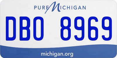 MI license plate DBO8969
