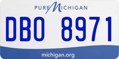 MI license plate DBO8971