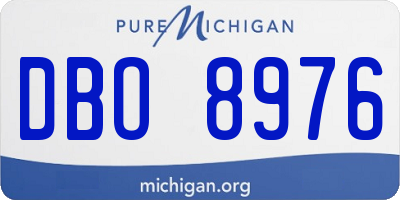 MI license plate DBO8976