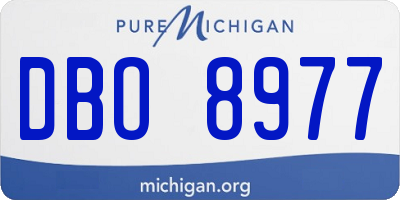 MI license plate DBO8977