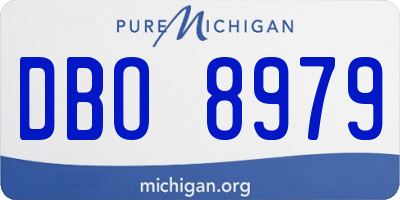 MI license plate DBO8979