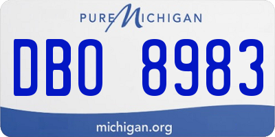 MI license plate DBO8983