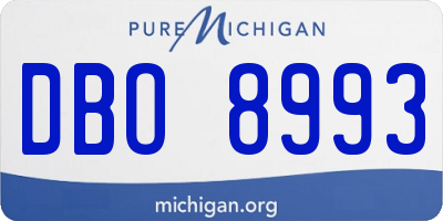 MI license plate DBO8993