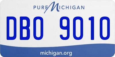 MI license plate DBO9010