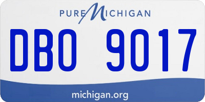 MI license plate DBO9017