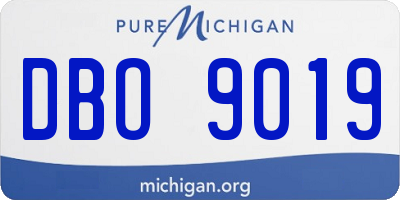 MI license plate DBO9019