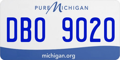 MI license plate DBO9020