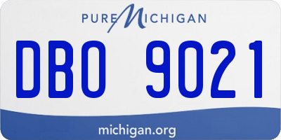 MI license plate DBO9021