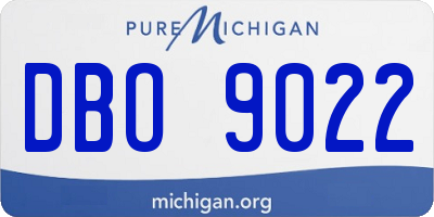 MI license plate DBO9022