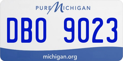 MI license plate DBO9023