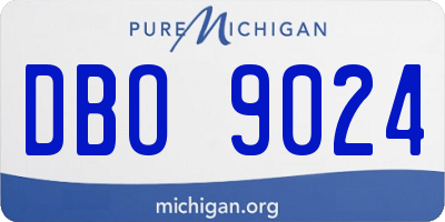 MI license plate DBO9024