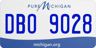 MI license plate DBO9028