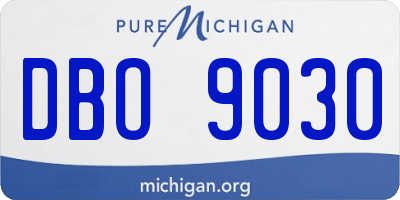 MI license plate DBO9030