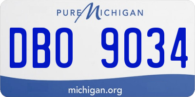 MI license plate DBO9034