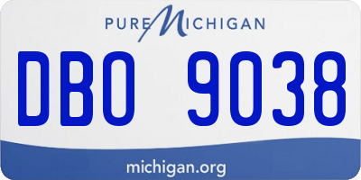 MI license plate DBO9038
