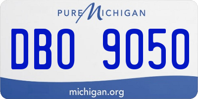 MI license plate DBO9050