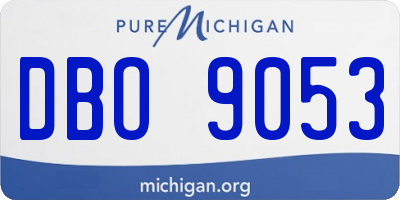 MI license plate DBO9053