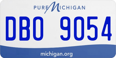 MI license plate DBO9054