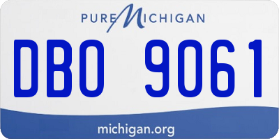 MI license plate DBO9061