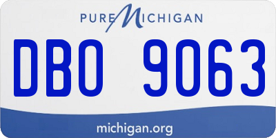 MI license plate DBO9063