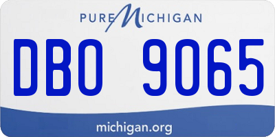 MI license plate DBO9065
