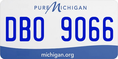 MI license plate DBO9066