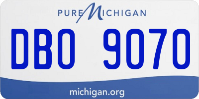 MI license plate DBO9070