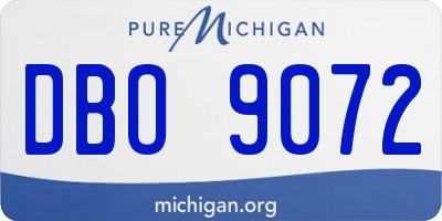 MI license plate DBO9072