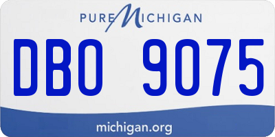 MI license plate DBO9075