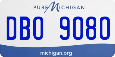 MI license plate DBO9080