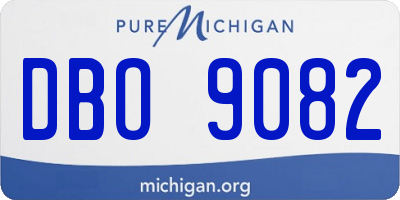 MI license plate DBO9082