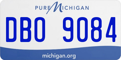 MI license plate DBO9084