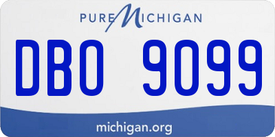 MI license plate DBO9099
