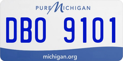 MI license plate DBO9101