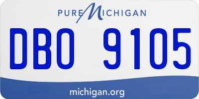 MI license plate DBO9105